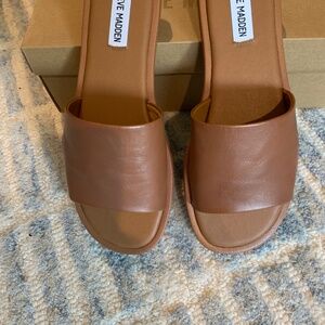 Steve Madden Sienna Cognac Lea Slide